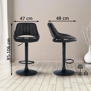 Produktbild für Barhocker CLP Milet, 322422, drehbar mit Lehne