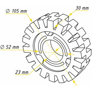 Produktbild für Folienradierer Hazet 9033-6-01A/5, 5 Stück