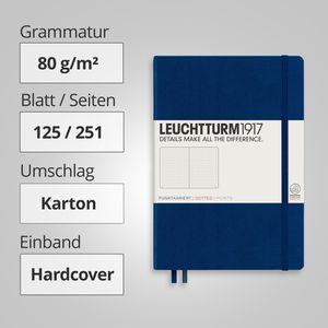 Produktbild für Notizbuch Leuchtturm1917 Medium, Karton Hardcover