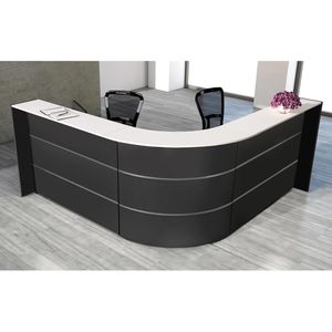 Produktbild für Empfangstheke Kerkmann Bari 3556, anthrazit / weiß