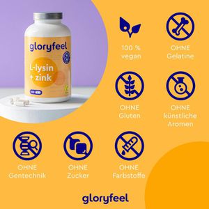 Produktbild für Lysin gloryfeel L-Lysin, 400 Kapseln