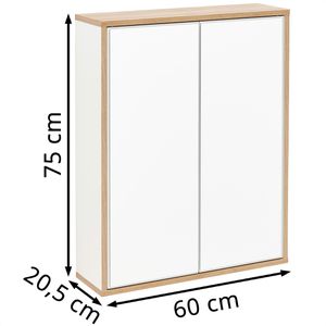 Produktbild für Spiegelschrank Fackelmann Finn 84633, weiß / asteiche