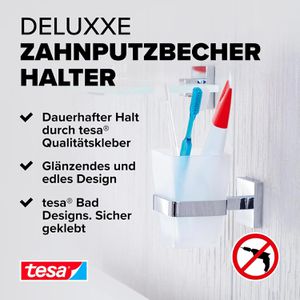 Produktbild für Zahnputzbecher Tesa Deluxxe, 40410, aus Milchglas