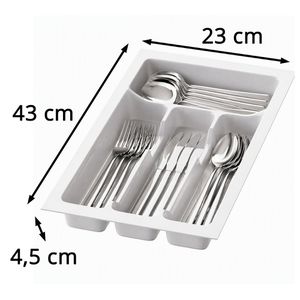 Produktbild für Besteckkasten Sossai Divio, weiß, aus Kunststoff