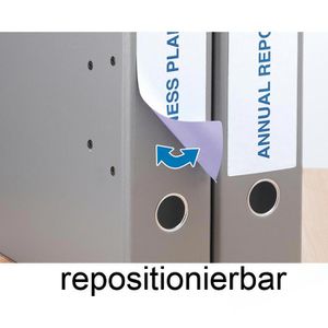 Produktbild für Rückenschilder Herma 10165, weiß
