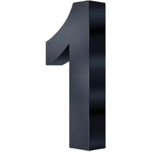 Hausnummer Metzler 3D, anthrazit aus Edelstahl