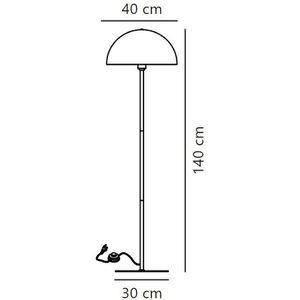 Produktbild für Stehlampe Nordlux Ellen 40, weiß, 140 cm