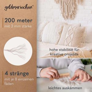 Produktbild für Makramee-Garn goldmariechen Premium