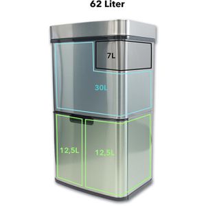Produktbild für Mülleimer Casa-Pura Dirk, silber