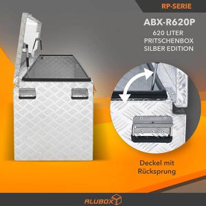 Produktbild für Fahrzeugbox ALUBOX-Alukiste ABX-R620P, Aluminium Riffelblech