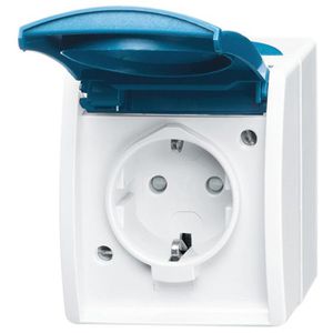 Steckdose Busch-Jaeger Ocean, 20 EBW-53, IP44, Aufputz