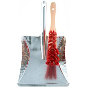 Produktbild für Kehrgarnitur Nölle Metall, mit Kunststoffborsten