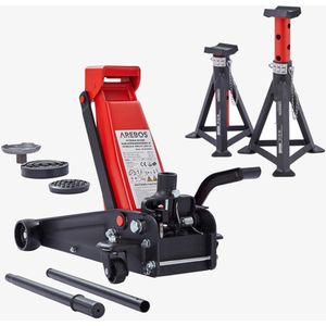 Rangierwagenheber Arebos Set 3-teilig mit Fußpedal