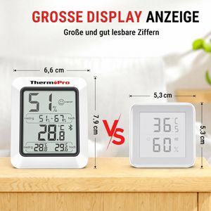 Produktbild für Thermo-Hygrometer ThermoPro TP350, mit LC-Display, digital