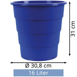 Produktbild für Papierkorb Office-Products 19054621-03, blau
