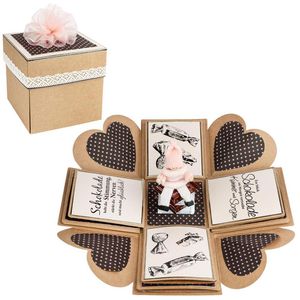 Geschenkbox Ideen-mit-Herz Überraschungsbox, braun