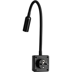 Produktbild für Steckdosenlampe Sebson SDL, schwarz, fest verbaute LED
