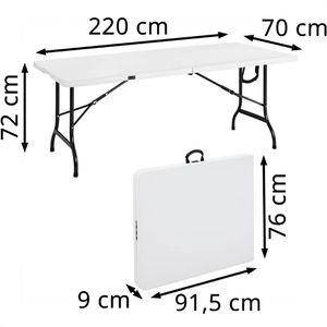 Produktbild für Gartentisch CASARIA 107733, Kunststoff