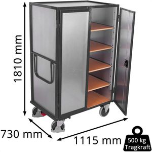 Produktbild für Etagenwagen VARIOfit Kastenwagen, sw-700.988/AG