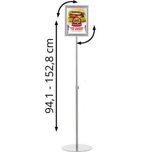 Produktbild für Infoständer Update-Displays aus Aluminium, silber, A3