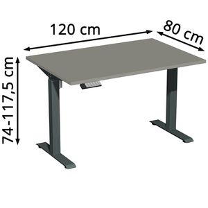 Produktbild für Schreibtisch Geramöbel Elevate Home, onyx / anthrazit