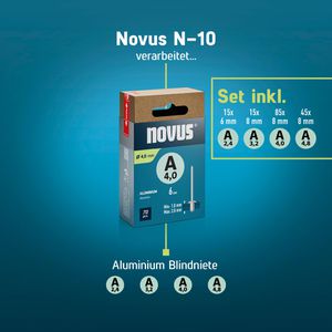 Produktbild für Blindnietzange Novus-Tools N-10, 032-0053, Set