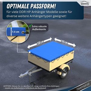 Produktbild für Anhänger-Plane Tarpofix FP15, wasserdichte Flachplane