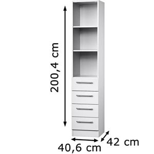 Produktbild für Kombischrank Hammerbacher H-Serie, weiß