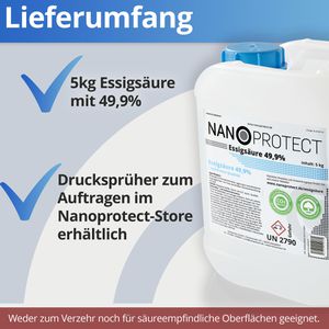 Produktbild für Essigsäure Nanoprotect Technische Qualität, 49,9%