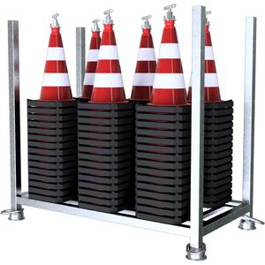 Produktbild für Leitkegel Schake 3L530TL2-SET, rot/weiß, Höhe 50cm