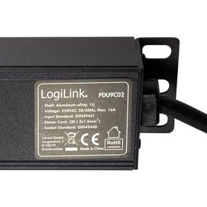 Produktbild für Steckdosenleiste LogiLink PDU9C02 PDU mit 2m Kabel
