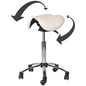 Produktbild für Drehhocker Teqler T135364W, mit Sattelsitz