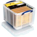Aufbewahrungsbox Helit Q-Line 52 l transparent Maße: 50 x 40 x 38 cm (B x T  x H), Archivierung & Aufbewahrung, Ordnen + Registrieren, Bürobedarf