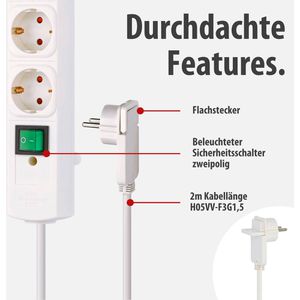 Produktbild für Steckdosenleiste Brennenstuhl Comfort-Line Plus 2m