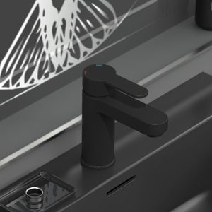 Produktbild für Waschtischarmatur Schütte Elephant, schwarz matt