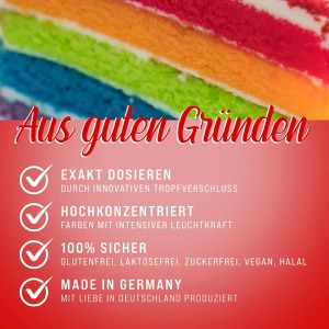 Produktbild für Lebensmittelfarbe Belissia Set 12369, wasserlöslich