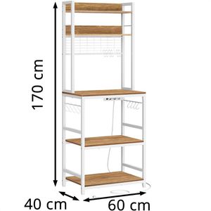 Produktbild für Küchenregal Vasagle KKS037W41EU, walnuss