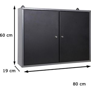 Produktbild für Werkzeugschrank Ondis24 4561, aus Metall, grau / schwarz
