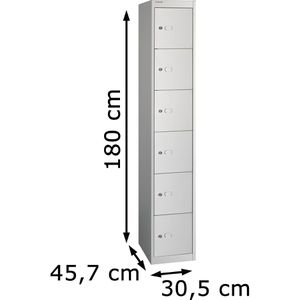 Produktbild für Schließfachschrank Bisley CLK 186, lichtgrau