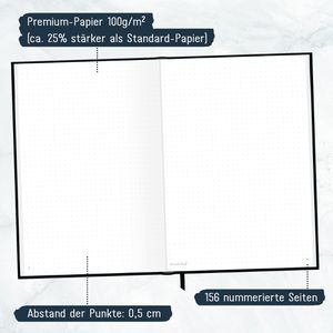 Produktbild für Notizbuch paper&amp;you Journal Black Edition, Karton Softcover