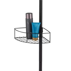 Produktbild für Duschablage Wenko Teleskopregal Dolcedo, schwarz