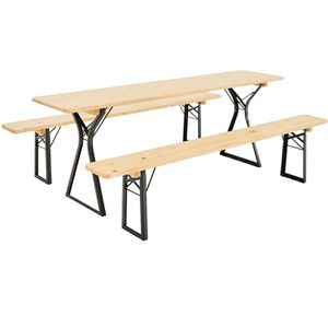 Bierzeltgarnitur RUKU1952 204339, Fichte / schwarz