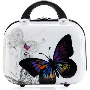 Produktbild für Koffer Monzana Butterfly, weiß, 4-teilig