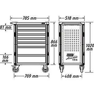 Produktbild für Werkzeugwagen Hazet Assistent 179NX-8/234