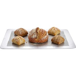 Produktbild für Backblech deBuyer 10-736840, silber, gelochtes Aluminium