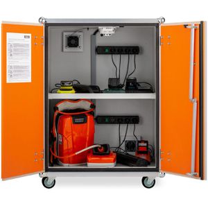 Produktbild für Akku-Ladeschrank CEMO Premium Plus, mit 8 Steckdosen