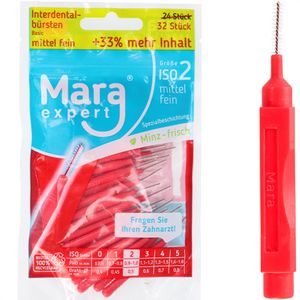 Interdentalbürsten Mara-Expert Basic Rot Minze, ISO-Größe 2
