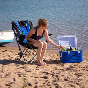 Produktbild für Campingstuhl Relaxdays 10021010, blau, bis 130 kg