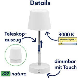 Produktbild für Tischlampe Müller-Licht Loki, weiß mit LED