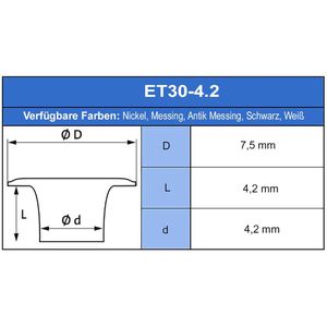 Produktbild für Ösen Eisenthaler ET30-4.2mm für Ösenpresse ET-30